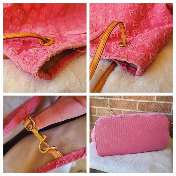 🩷AUTHENTIC Pink Louis Vuitton Neverfull MM Stone - Picture 13 of 15